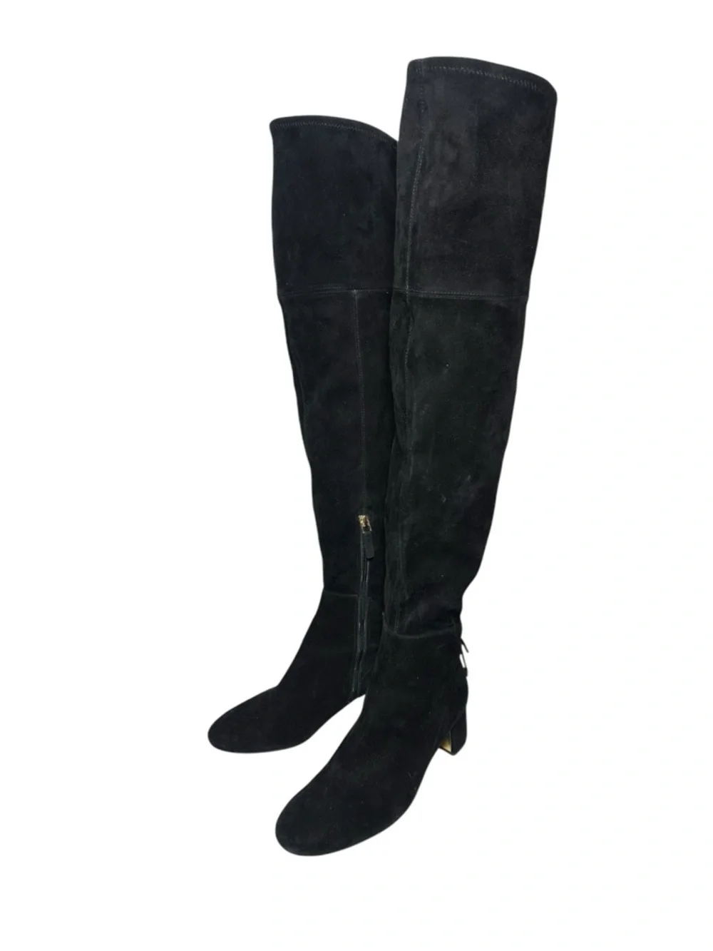 Tory Burch Women’s Size 8.5 Black Stretch Suede Laila Over The Knee High Boots